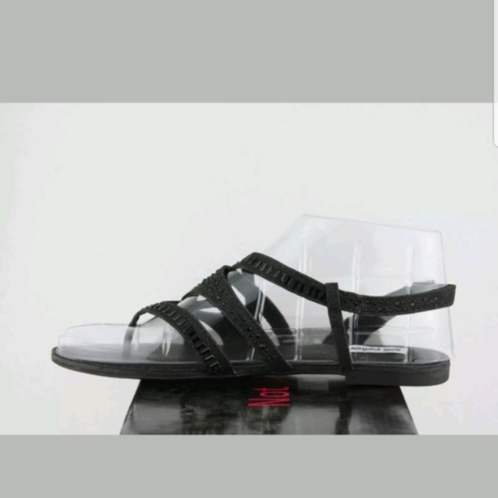 Not Rated Bastin Glitter Black Sandals - Picture 3 of 4